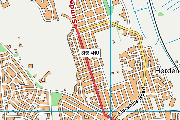 SR8 4NU map - OS VectorMap District (Ordnance Survey)