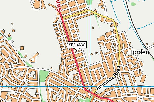 SR8 4NW map - OS VectorMap District (Ordnance Survey)