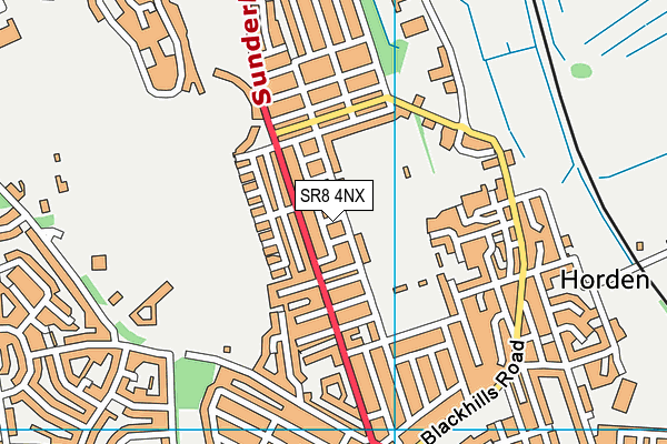 SR8 4NX map - OS VectorMap District (Ordnance Survey)