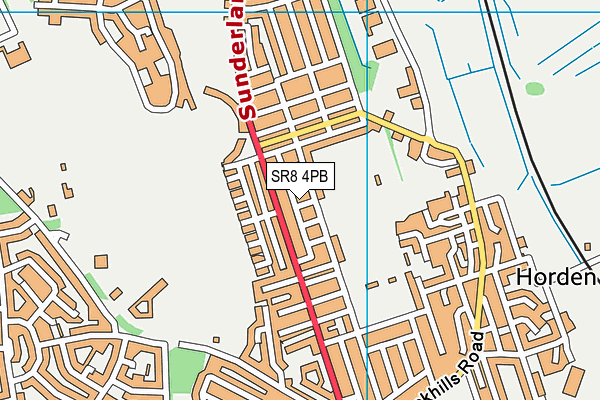 SR8 4PB map - OS VectorMap District (Ordnance Survey)