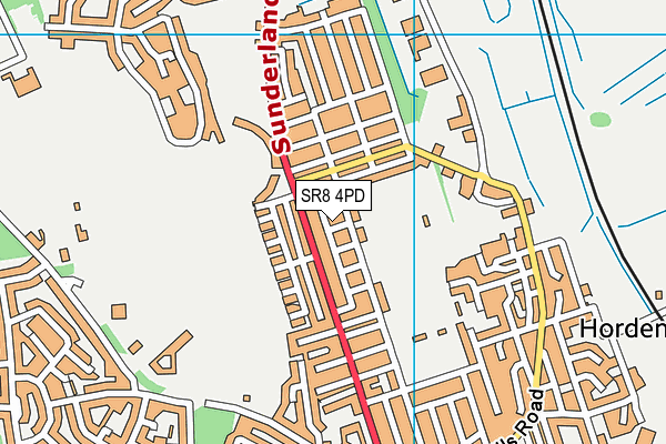 SR8 4PD map - OS VectorMap District (Ordnance Survey)