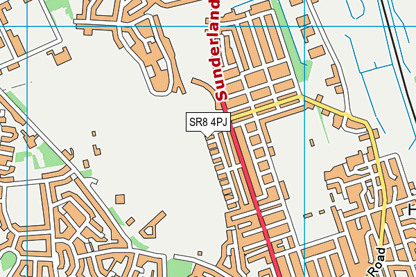 SR8 4PJ map - OS VectorMap District (Ordnance Survey)