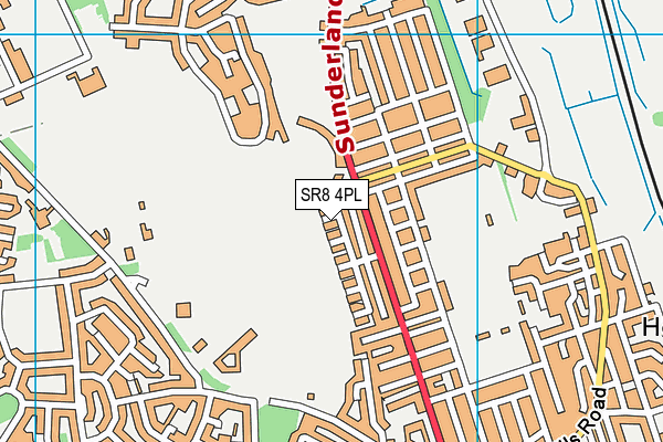 SR8 4PL map - OS VectorMap District (Ordnance Survey)