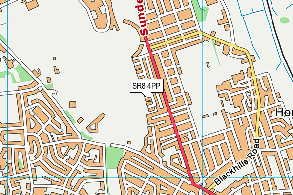 SR8 4PP map - OS VectorMap District (Ordnance Survey)