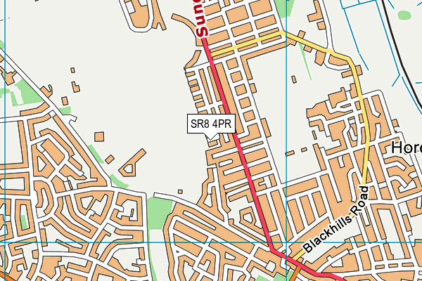 SR8 4PR map - OS VectorMap District (Ordnance Survey)