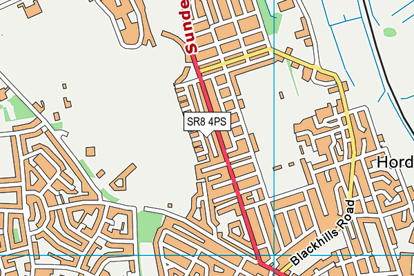 SR8 4PS map - OS VectorMap District (Ordnance Survey)