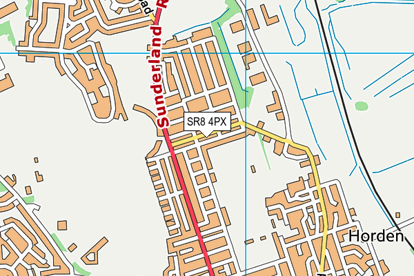 SR8 4PX map - OS VectorMap District (Ordnance Survey)