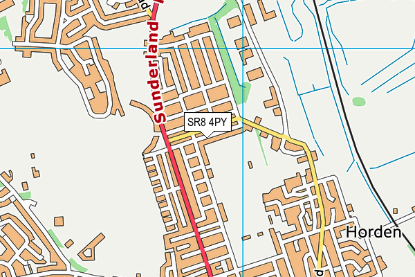 SR8 4PY map - OS VectorMap District (Ordnance Survey)
