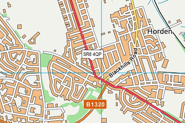 SR8 4QP map - OS VectorMap District (Ordnance Survey)