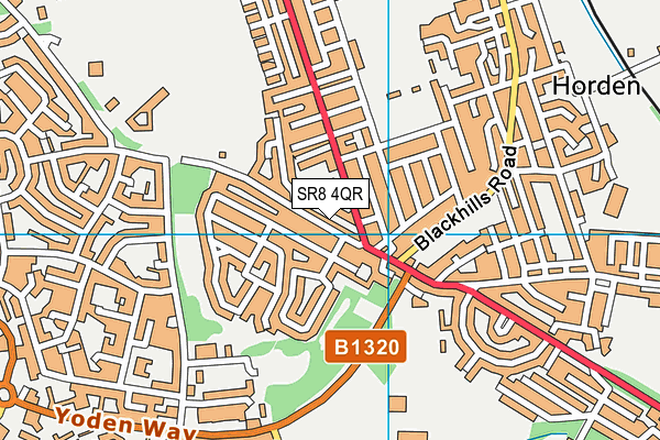 SR8 4QR map - OS VectorMap District (Ordnance Survey)