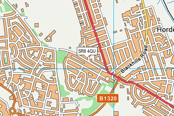 SR8 4QU map - OS VectorMap District (Ordnance Survey)