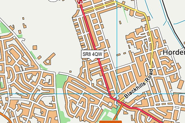 SR8 4QW map - OS VectorMap District (Ordnance Survey)