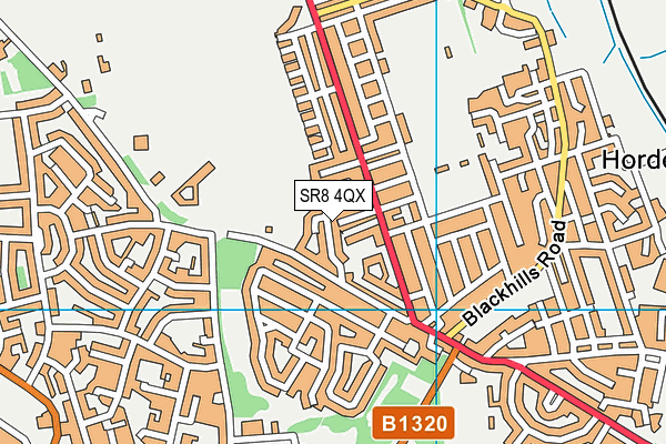 SR8 4QX map - OS VectorMap District (Ordnance Survey)