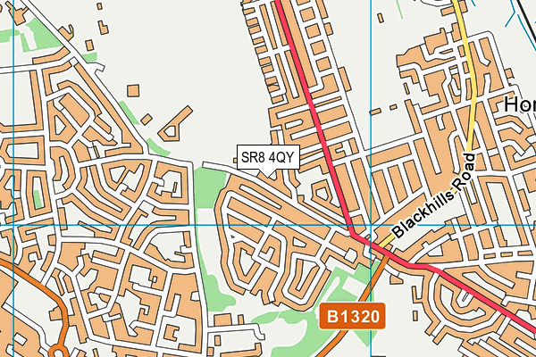 SR8 4QY map - OS VectorMap District (Ordnance Survey)