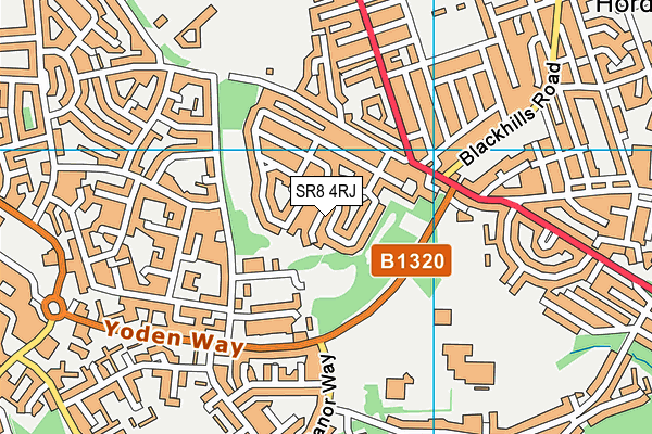 SR8 4RJ map - OS VectorMap District (Ordnance Survey)