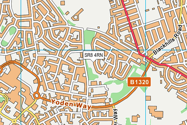 SR8 4RN map - OS VectorMap District (Ordnance Survey)