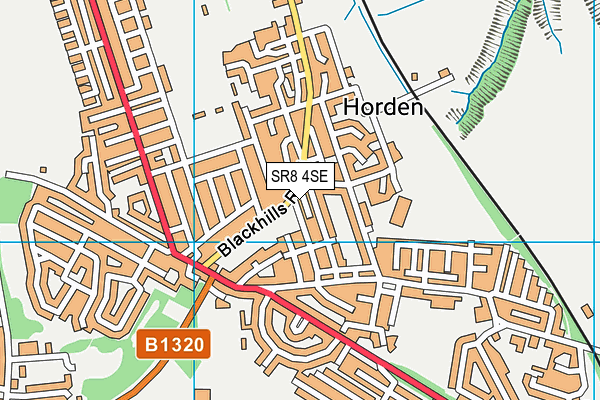 SR8 4SE map - OS VectorMap District (Ordnance Survey)