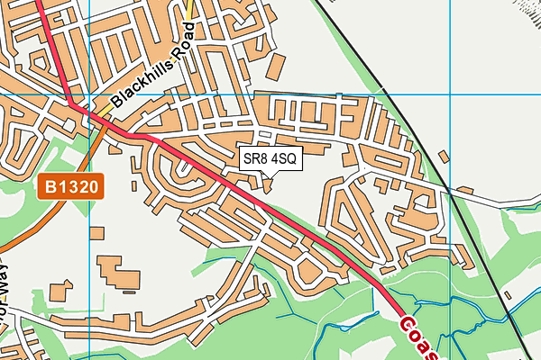 SR8 4SQ map - OS VectorMap District (Ordnance Survey)