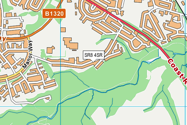 SR8 4SR map - OS VectorMap District (Ordnance Survey)