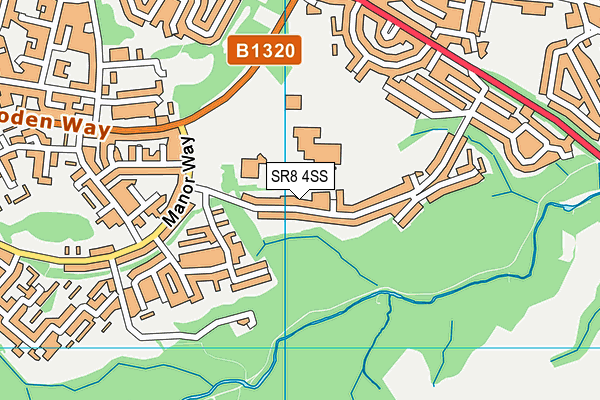SR8 4SS map - OS VectorMap District (Ordnance Survey)