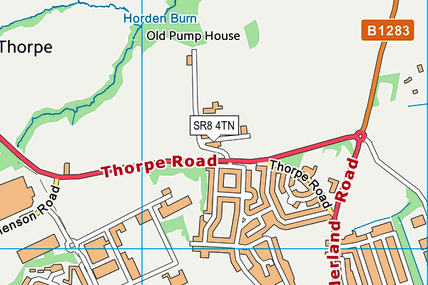 SR8 4TN map - OS VectorMap District (Ordnance Survey)