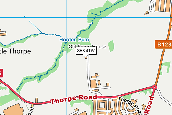 SR8 4TW map - OS VectorMap District (Ordnance Survey)