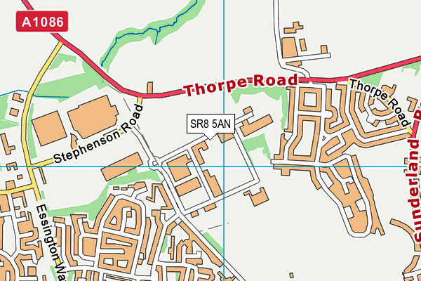 SR8 5AN map - OS VectorMap District (Ordnance Survey)