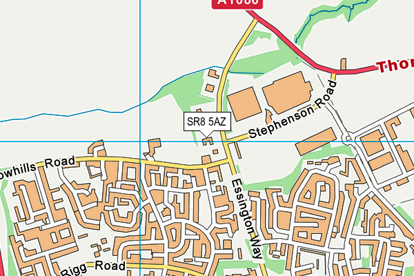 SR8 5AZ map - OS VectorMap District (Ordnance Survey)