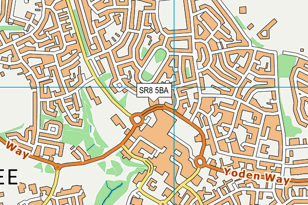 SR8 5BA map - OS VectorMap District (Ordnance Survey)