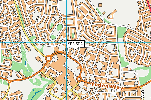 SR8 5DA map - OS VectorMap District (Ordnance Survey)