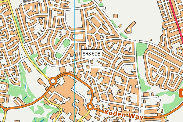 SR8 5DB map - OS VectorMap District (Ordnance Survey)