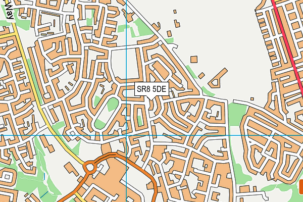 SR8 5DE map - OS VectorMap District (Ordnance Survey)