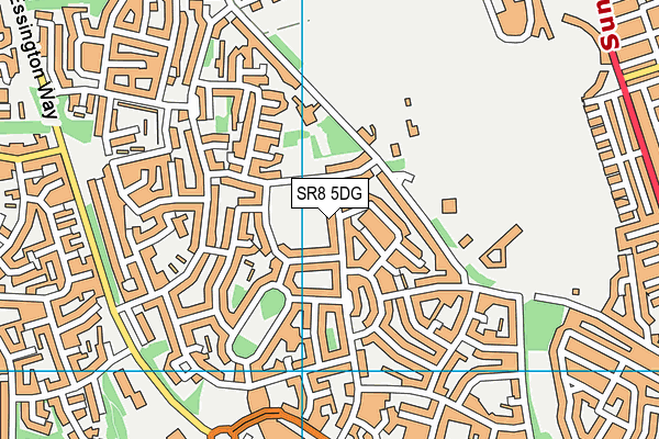 SR8 5DG map - OS VectorMap District (Ordnance Survey)