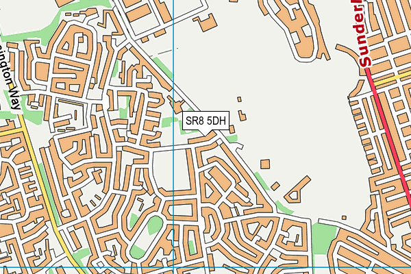 SR8 5DH map - OS VectorMap District (Ordnance Survey)