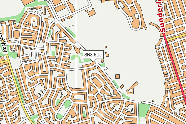 SR8 5DJ map - OS VectorMap District (Ordnance Survey)