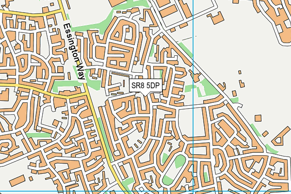 SR8 5DP map - OS VectorMap District (Ordnance Survey)