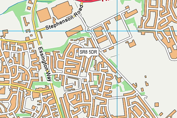 SR8 5DR map - OS VectorMap District (Ordnance Survey)