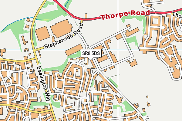 SR8 5DS map - OS VectorMap District (Ordnance Survey)