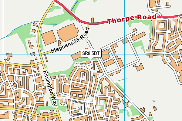 SR8 5DT map - OS VectorMap District (Ordnance Survey)