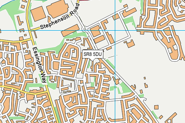 SR8 5DU map - OS VectorMap District (Ordnance Survey)
