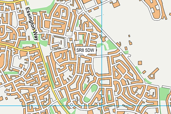 SR8 5DW map - OS VectorMap District (Ordnance Survey)