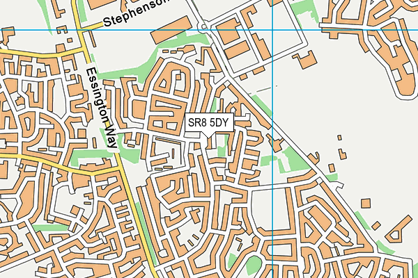 SR8 5DY map - OS VectorMap District (Ordnance Survey)
