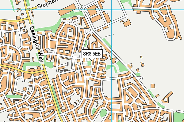 SR8 5EB map - OS VectorMap District (Ordnance Survey)