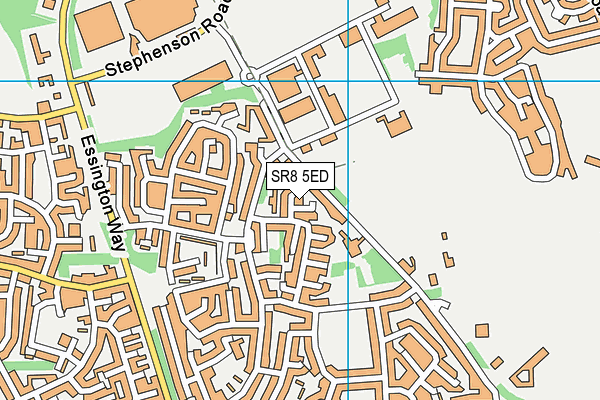 SR8 5ED map - OS VectorMap District (Ordnance Survey)