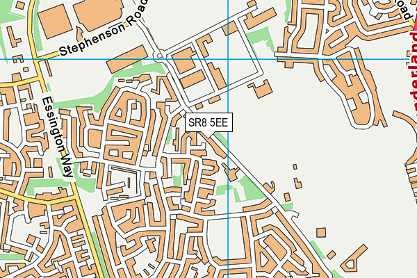 SR8 5EE map - OS VectorMap District (Ordnance Survey)