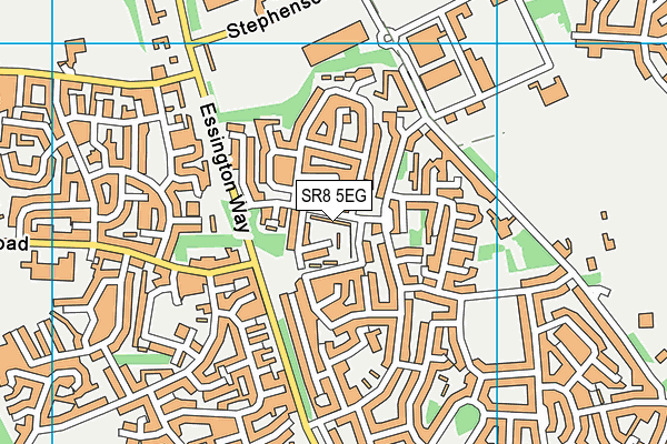 SR8 5EG map - OS VectorMap District (Ordnance Survey)