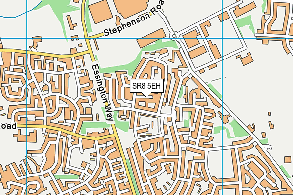 SR8 5EH map - OS VectorMap District (Ordnance Survey)