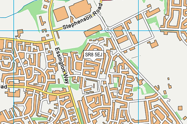 SR8 5EJ map - OS VectorMap District (Ordnance Survey)