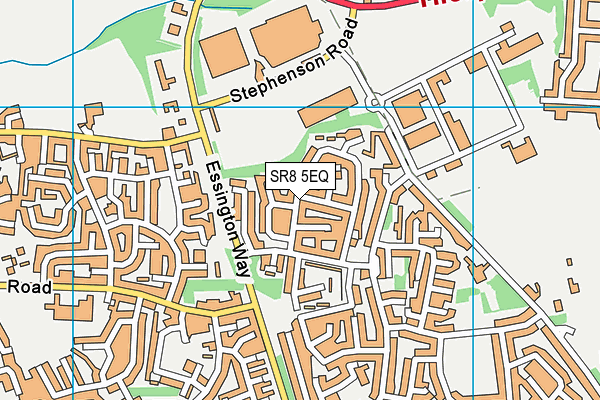 SR8 5EQ map - OS VectorMap District (Ordnance Survey)