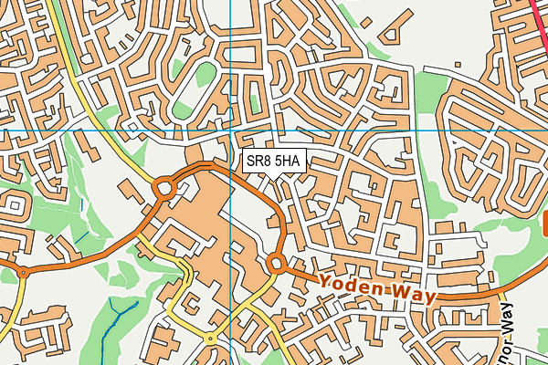 SR8 5HA map - OS VectorMap District (Ordnance Survey)